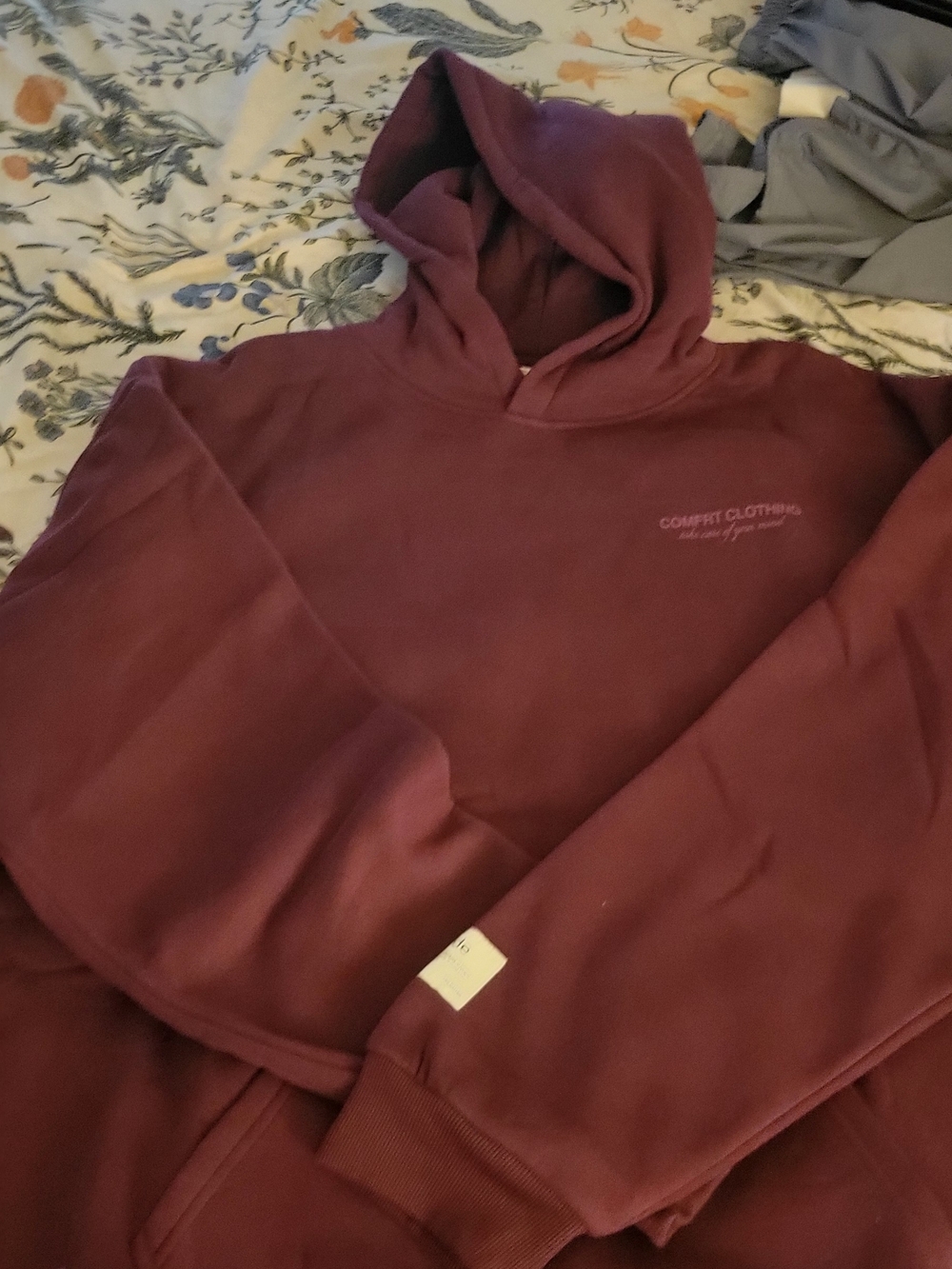 Comfort Clothing Women's Burgundy Hoodie Sweatshirt And Matching Sweat Pants!